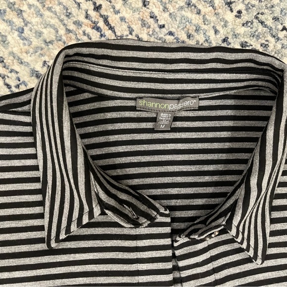 Shannon passero, Halsey Shacket, black and gray stripe, size medium - Picture 3 of 9